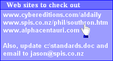 A note with hyperlinks